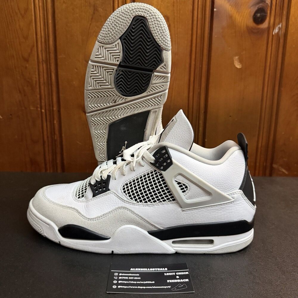 Jordan 4 Retro Military Black Size 13 Men NO BOX USED (DH6927-111)